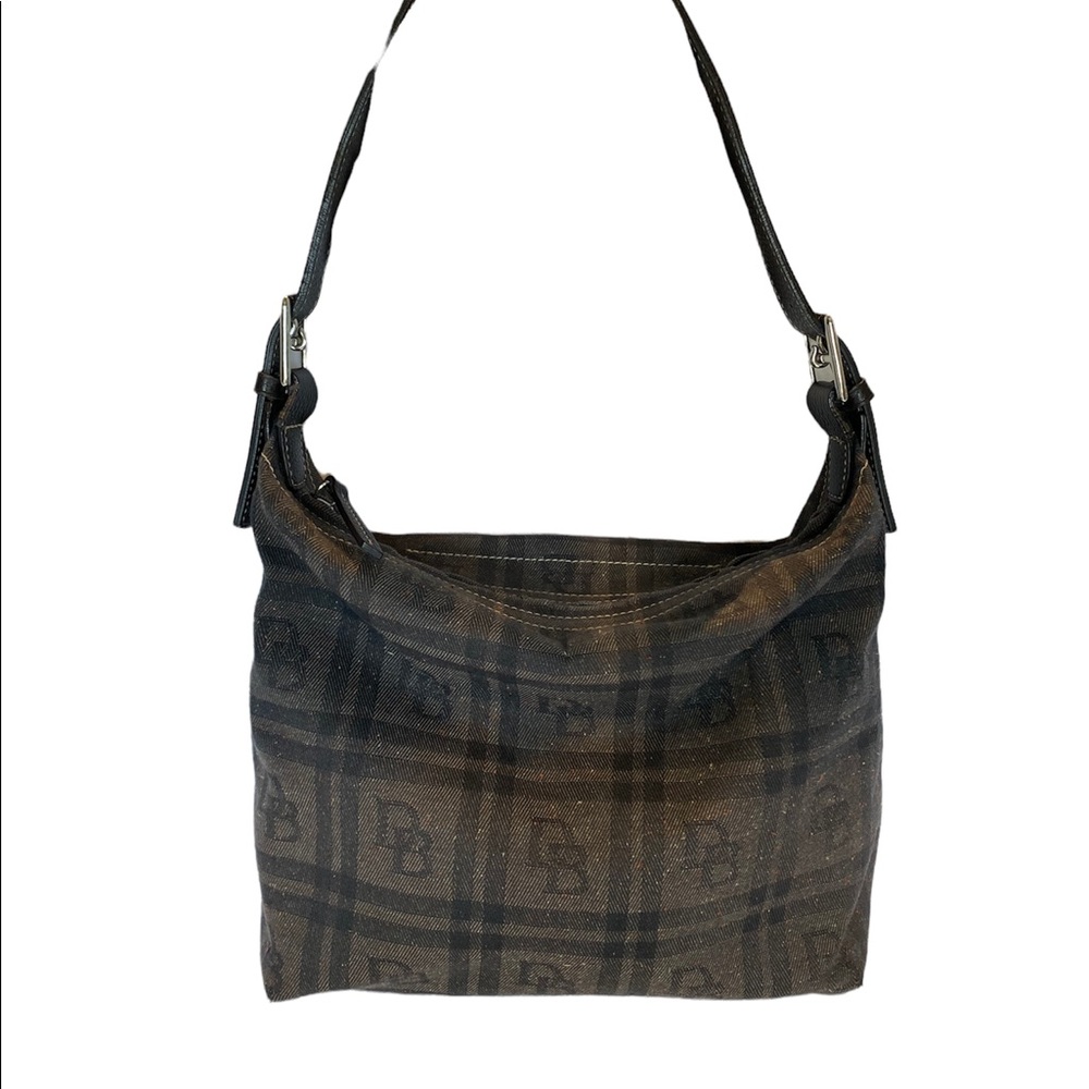 Dooney & Bourke Brown Shoulder Bag with Leather Strap